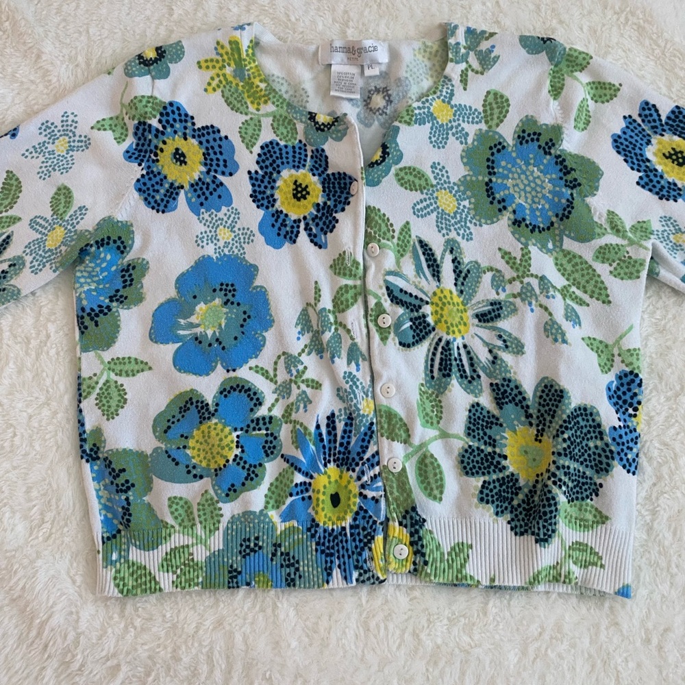 Floral Button-Up Cardigan